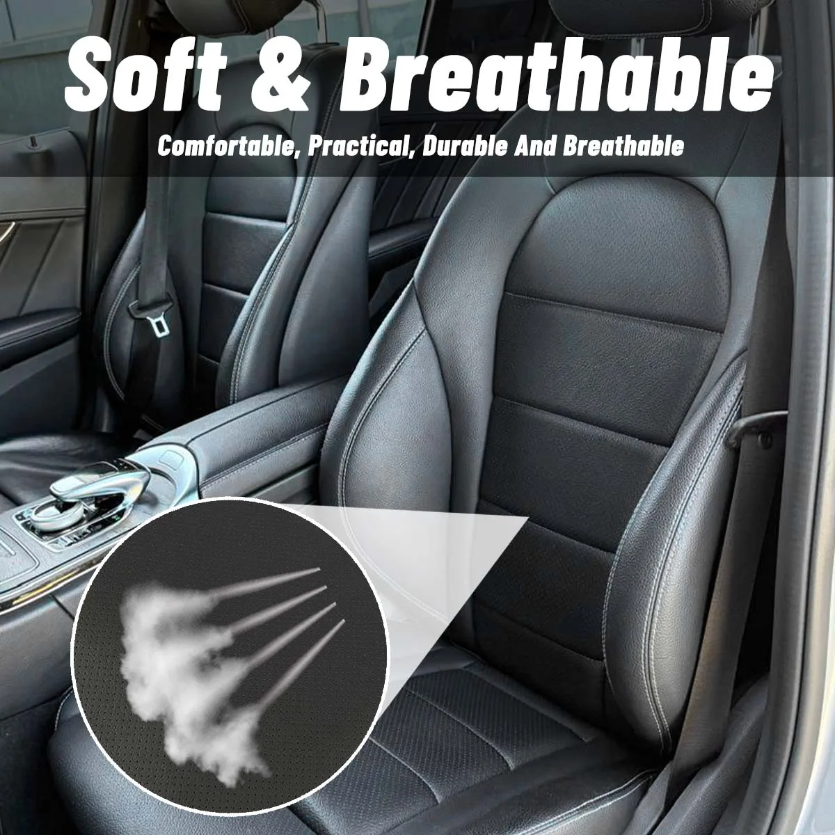 Front Driver Passenger Side Bottom Top Lean Back Seat Cover Leather For Benz C250 C300 C350 C350e C400 2015 2016 2017 2018-2021