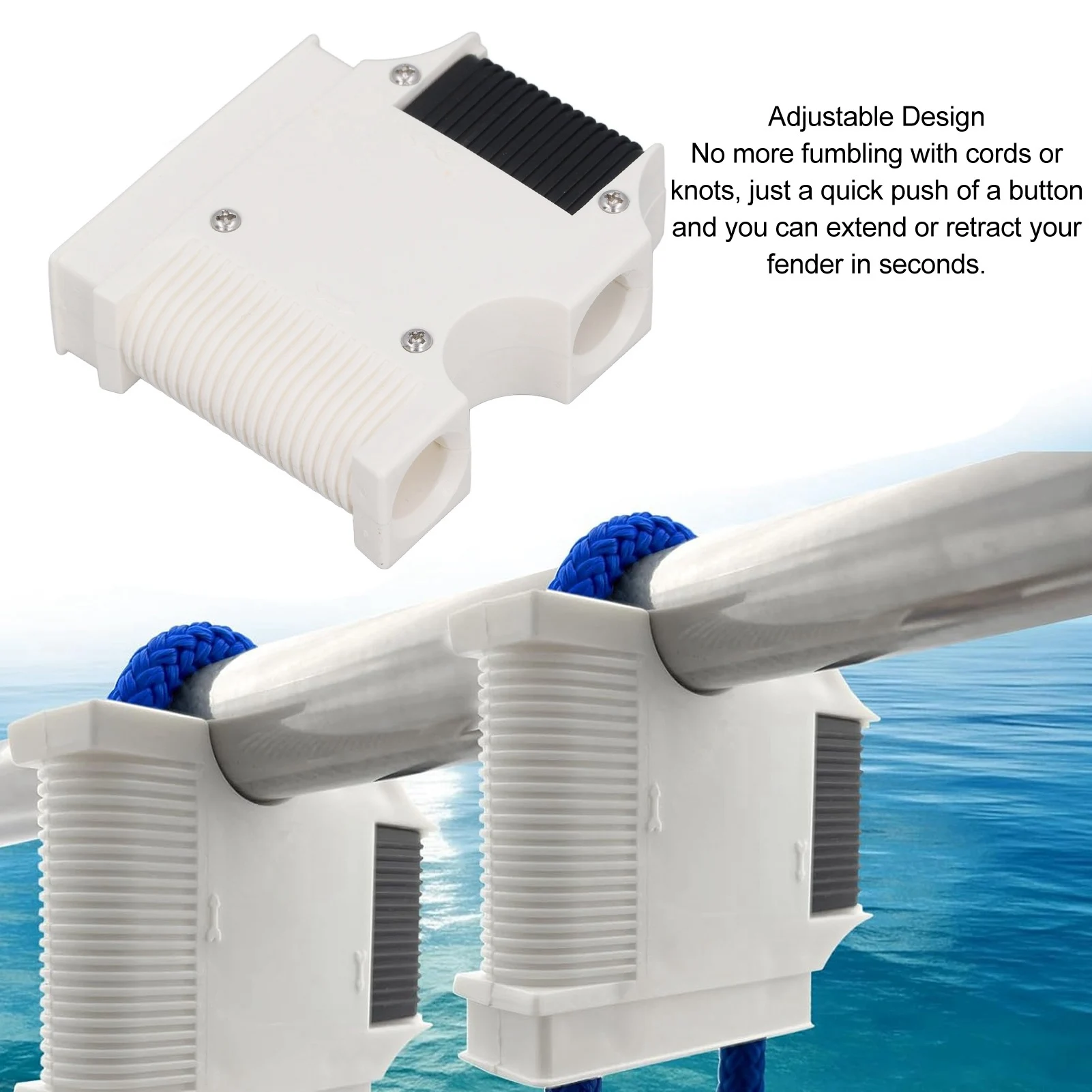 2PCS Boat Rail and Cleat Clip Boat Hanger Crashproof Multifunctional PA Boat Rail and Cleat Clip