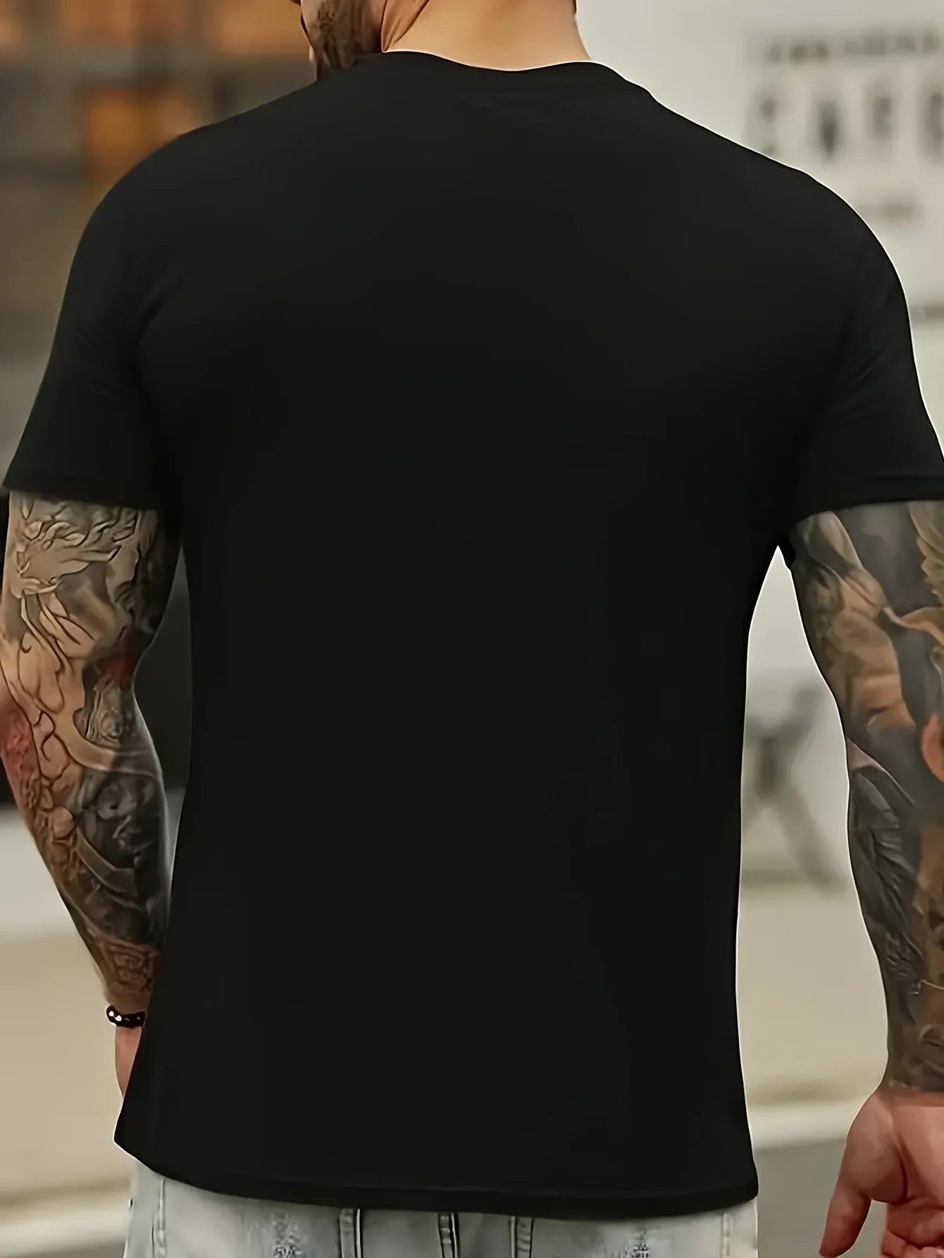 Halloween Ghost Print Casual Short-Sleeve T-Shirt for Men, Spring And Summer Trendy Top, Comfortable Round Neck Tee, Regular Fit, Versatile Fashion for Everyday Wear