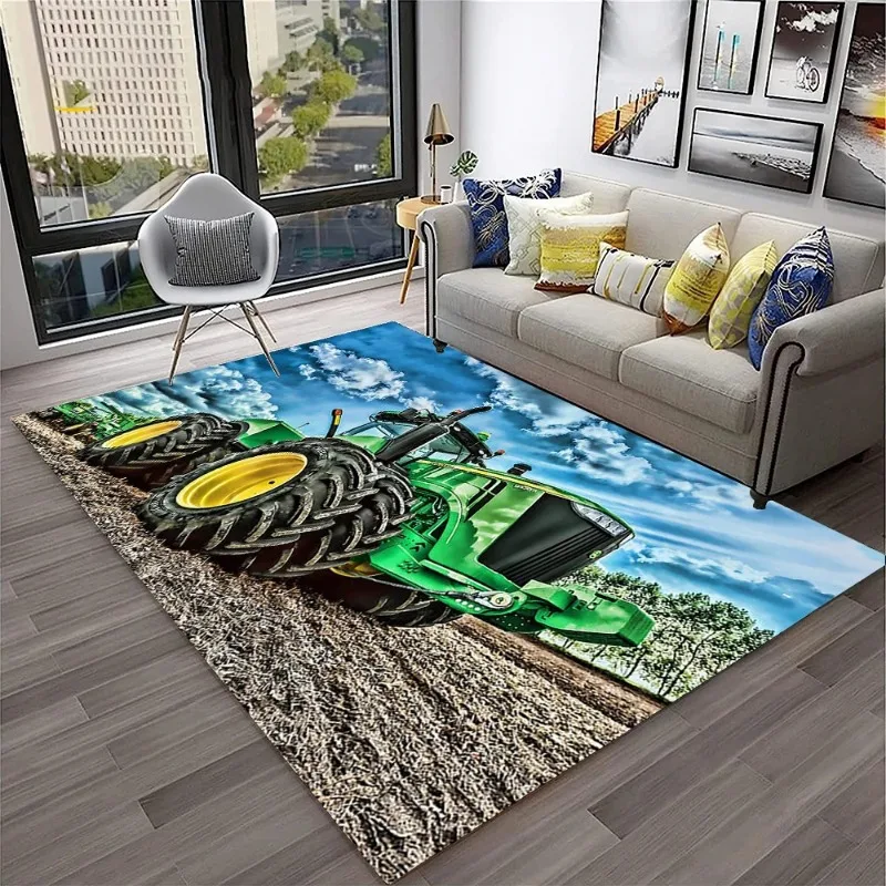 3D Truck Car Carpet Retro Tractor Non-Slip Carpet Rug for Living Room Bedroom Sofa  Area Rug Home Decoration Floor Mat