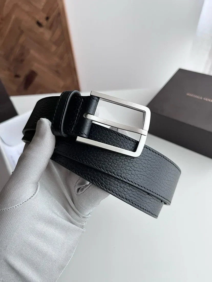 

Hidden Luxury High-end Belt Men's Fashion Belt Double-sided Calfskin Pin Buckle Pure Handmade Belt Versatile Female Luxury Gift