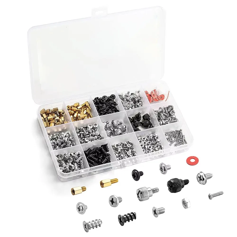 502pcs Computer Screw Assortment Kit - Standoffs Screws for HDD Hard Drive,Motherboard,Spacer-DIY PC Installation and Repair Set