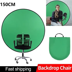 Selens Collapsible Portable Chroma Key Background Green Screen Chair Photo Studio Kits Background Photography Accessories