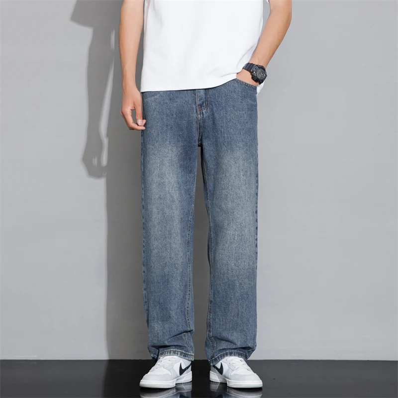 

2026 Spring/Summer Jean Trendy Loose Straight Casual Versatile Long Pants Wide Leg Jeans