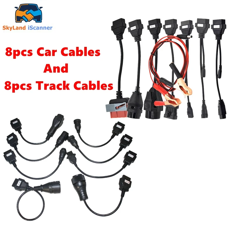 

8pcs Car Cables Truck Cables Full Set For Plus Multidiag OBD OBD2 Diagnostic Tool Interface Auto Scanner Adapter For CDP Pro