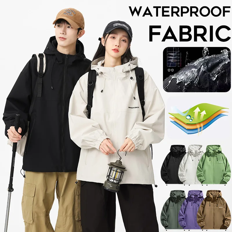 Unisex Hiking Jackets Waterproof Windproof Spring Autumn Trekking Jacket Women Windbreaker Outdoor Fishing Camping Couples Coats