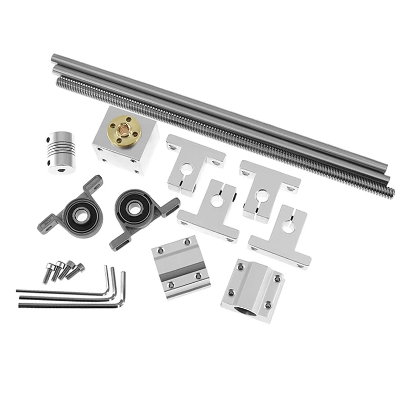 T-lead Screw Guide 3D Printer Multi-nut 8MM Trapezoidal Lead Screw T8 T10 T12 Double-Track Set