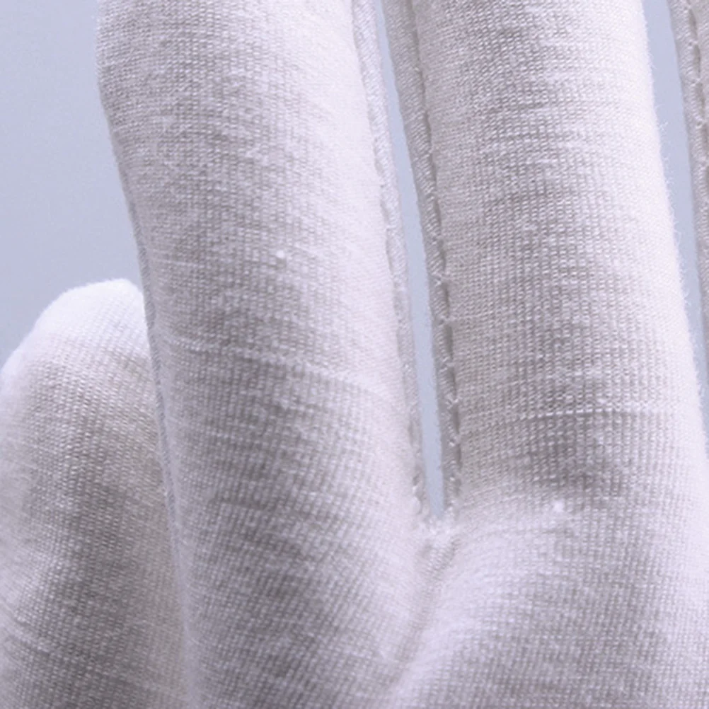 4Pair Cotton Protective Gloves Lightweight Stretchy Safety Work Gloves for Industrial Labor Gardening Jewelry Inspection