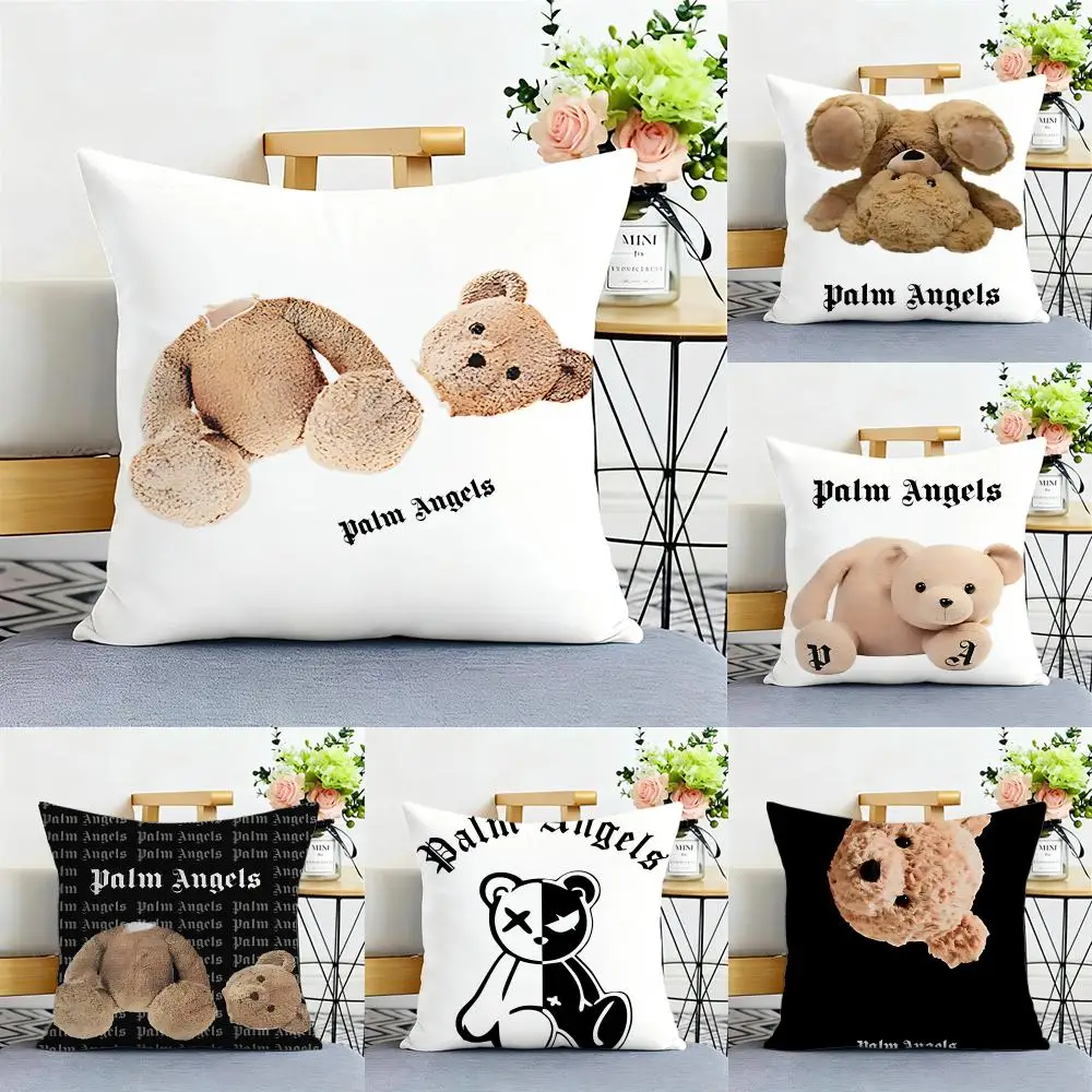 Bear Fashion A-Angeles Pillow Case Sofa Decoration Pillowcase HD Printed Home Decoration Pillowcase Living Room