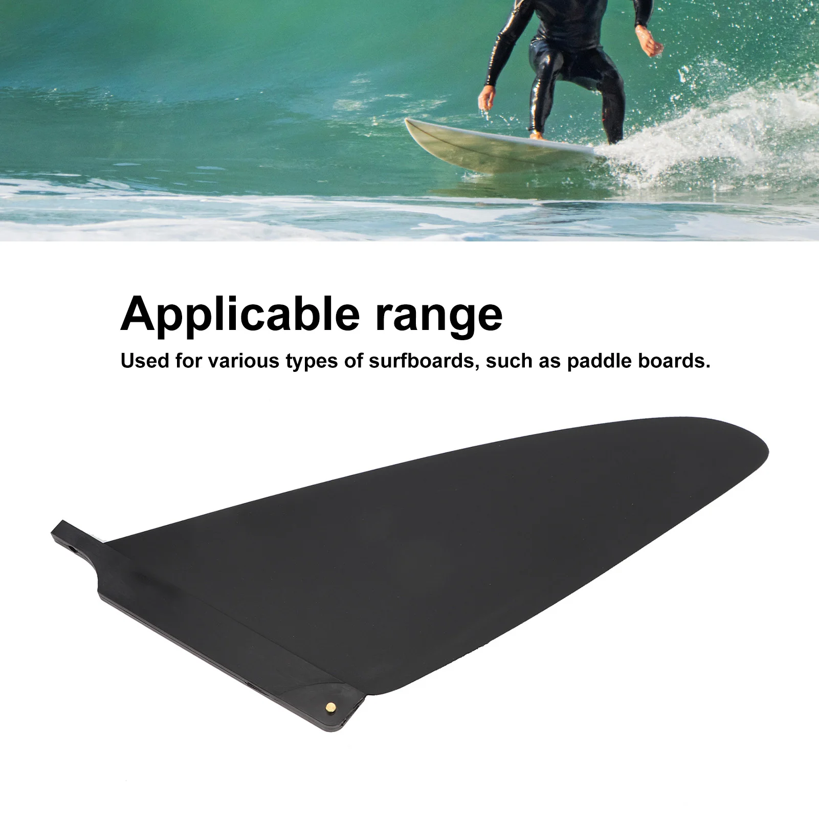 Surfboard Fin PVC Universal Creative Surfboard Tail Rudder For Paddle Board Accessory Black