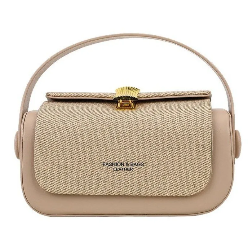 

Fashionable Retro Tote Bag With Letter Logo And Leather Also A Perfect Vintage Style Diaper Bag For Women