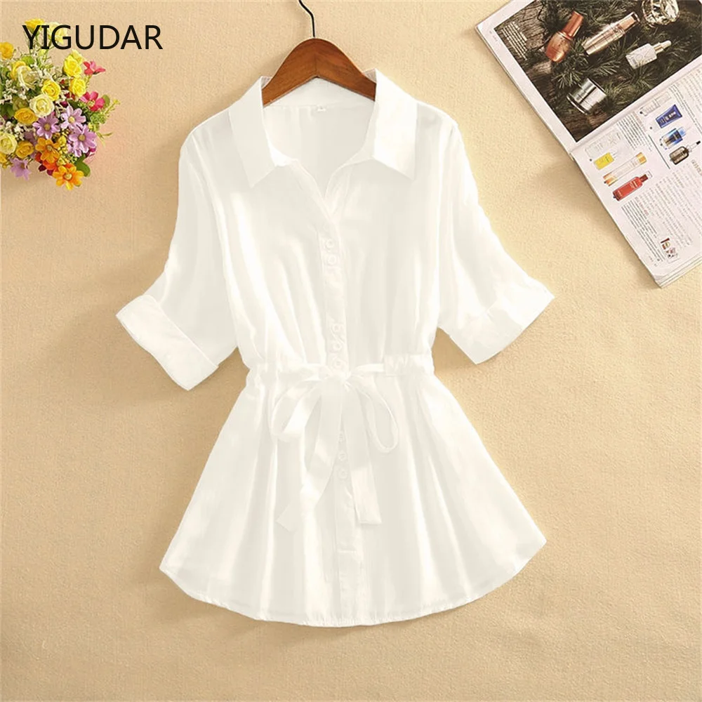 

Fashion blouse women elegant white Solid Color Layered Ruffle Short Sleeve Asymmetric Loose T-shirt Top for Summer Women Blouses