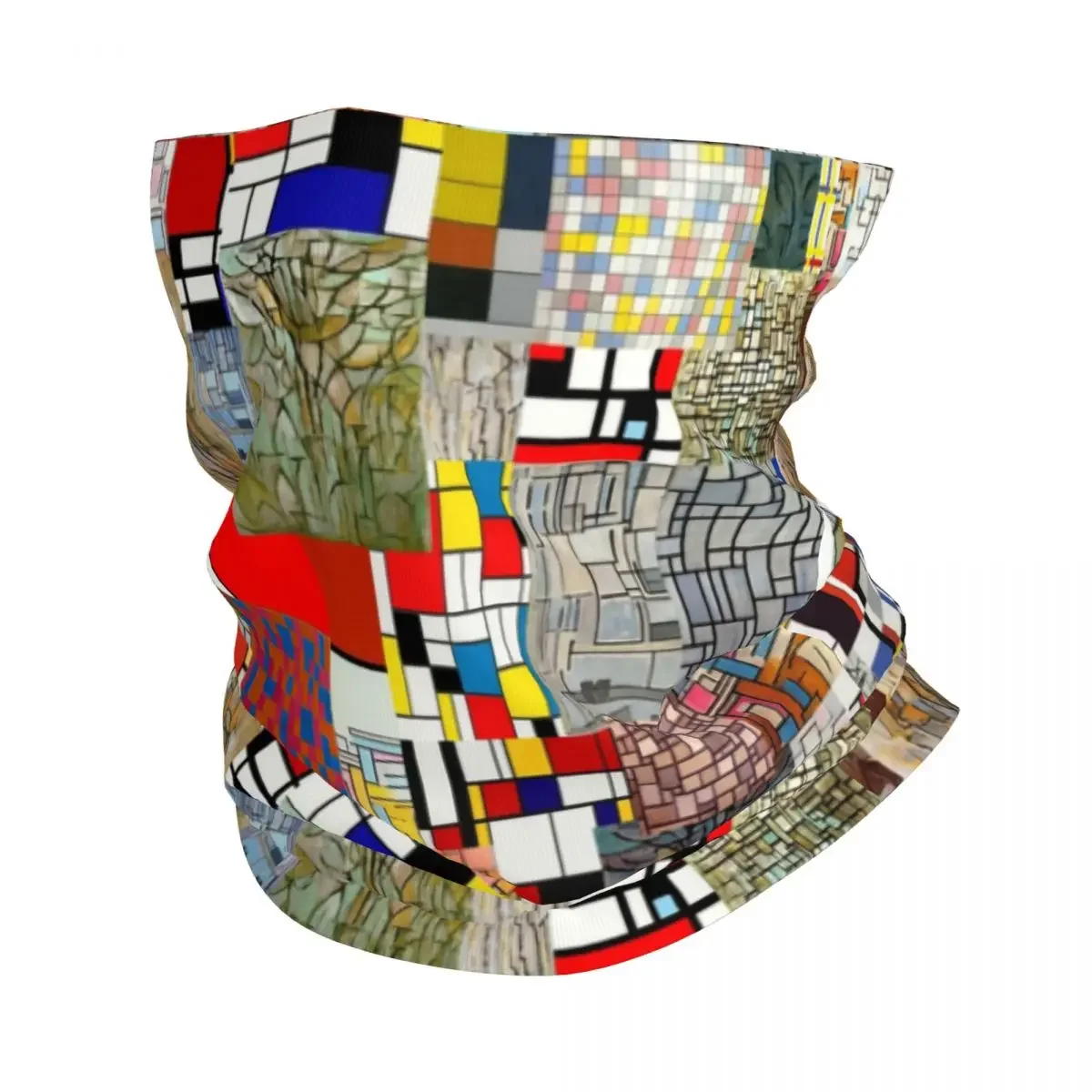 Piet Mondrian De Stijl Bandana Winter Neck Warmer Women Windproof Wrap Face Scarf for Hiking Abstract Art Gaiter Headband