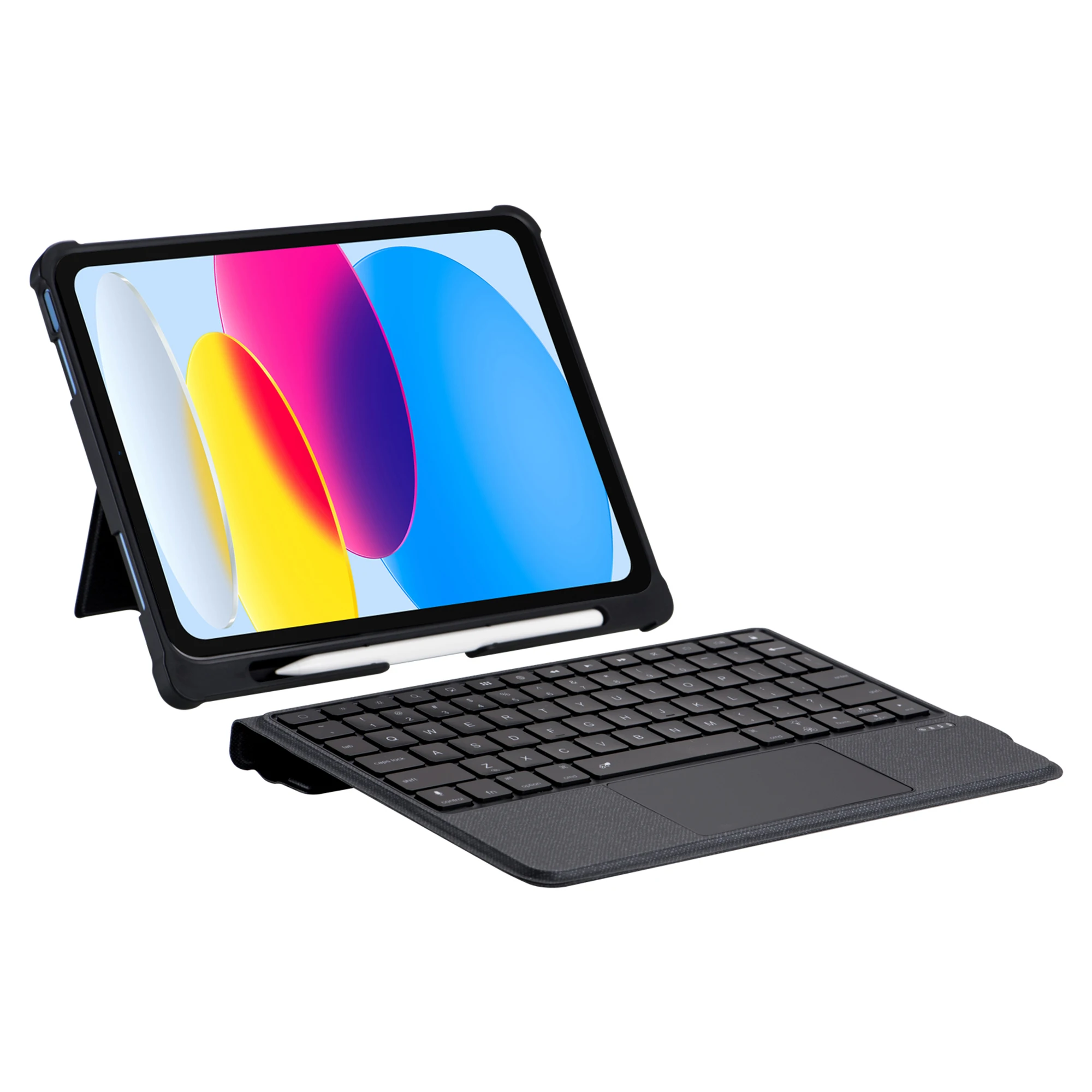 

T5308D-3 For iPad (2025) / 10.9 (2022) Bluetooth-Compatible Keyboard Case Leather Protective Back Cover Backlit Keyboard with To