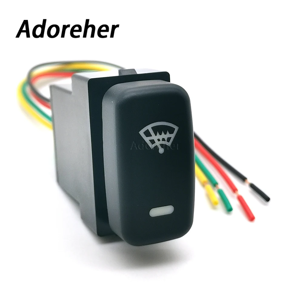 Car Red LED Light Front Windshield Window Defogger Switch Button with Wire For Mitsubishi Outlander Pajero V73 V93 V97 Lancer EX