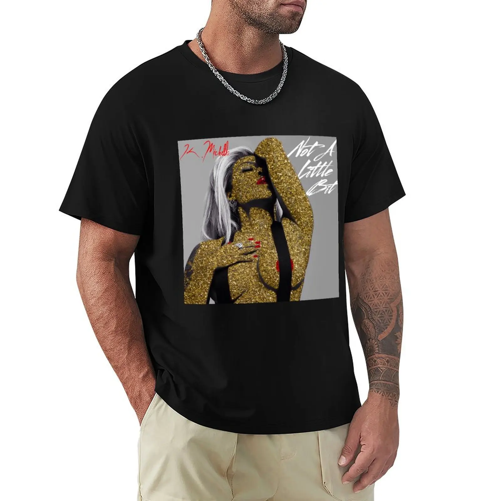K. Michelle not a little bit T-Shirt Everyday Wear Basic Short Sleeve Top