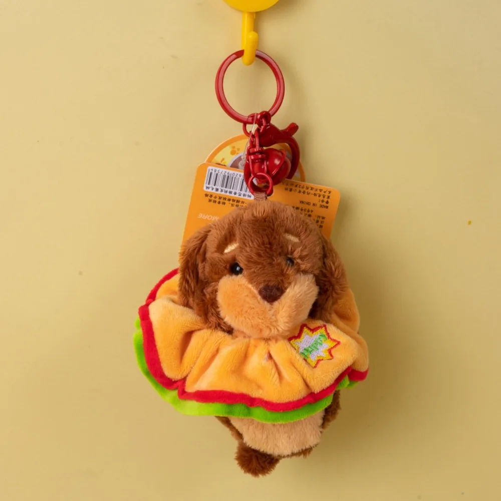 Multi-functional Plush Keychain Soft Skin-friendly Sturdy Metal Key Ring Hair Tie Keychain Vivid Cartoon Appearance
