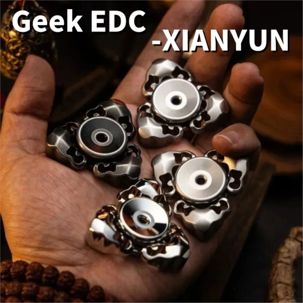 Geek EDC XIANYUN Fidgeting Spinners Metal Fidget Toy For Adults Anxiety Relief Gadgets Three-Bladed Fidget Spinner