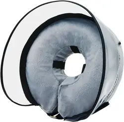 Inflatable  Dog Cone Collar with Clear Anti-Licking Shield