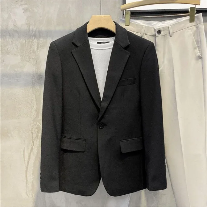 Thin Single Breasted Man Suits and Blazers Coats Slim Fit Jacket for Men White Casual Luxury Designer Fashionable New in Simple