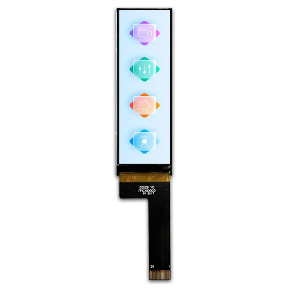 3inch 268x800 2-Lane MIPI 400nit Brightness TFT LCD with Wide Temperature Range and Customizable Options for Rugged Applications