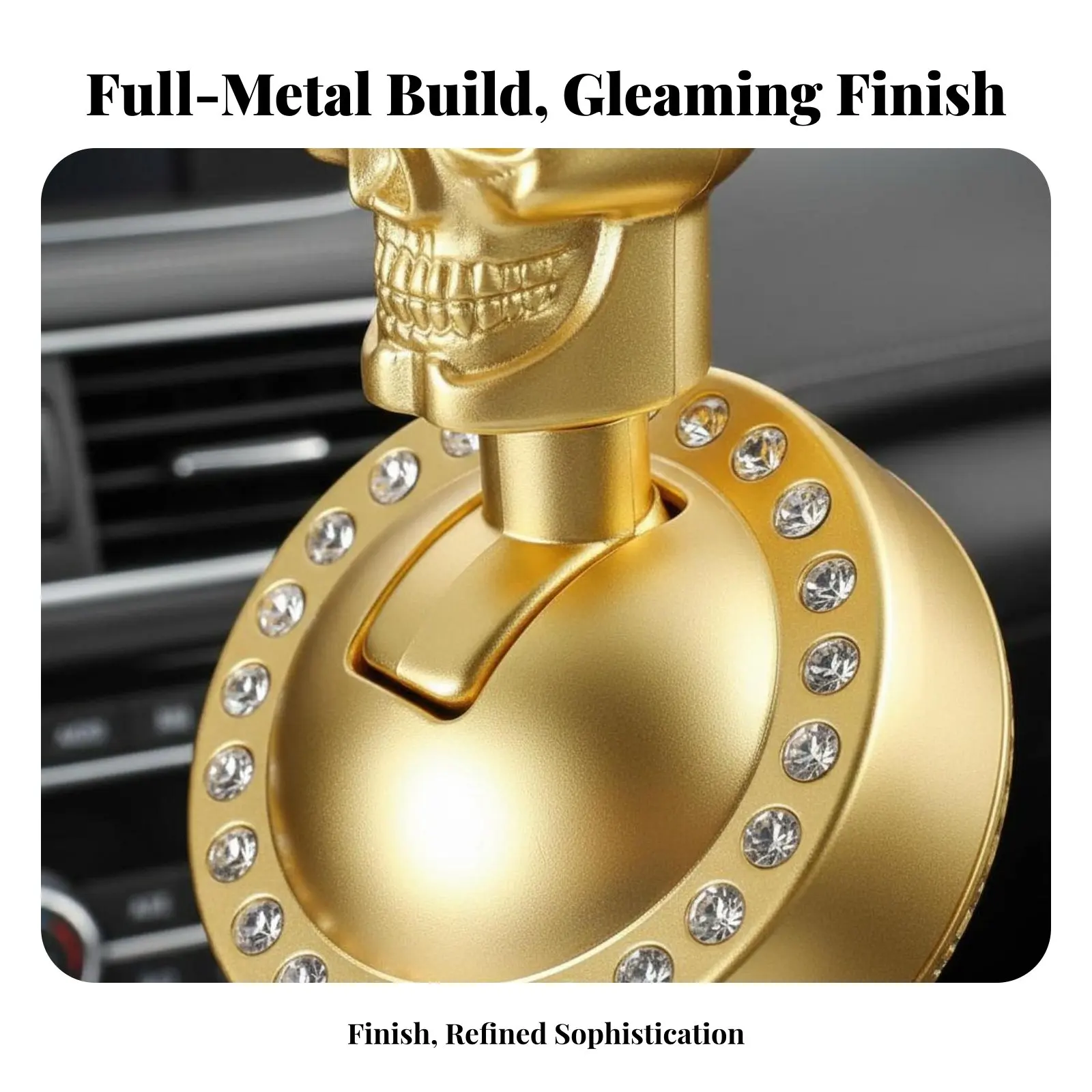 

Skull Ignition Button Cover Full Metal Construction Skull Push Ignition Button Cap Edgy Design Ignition Protector