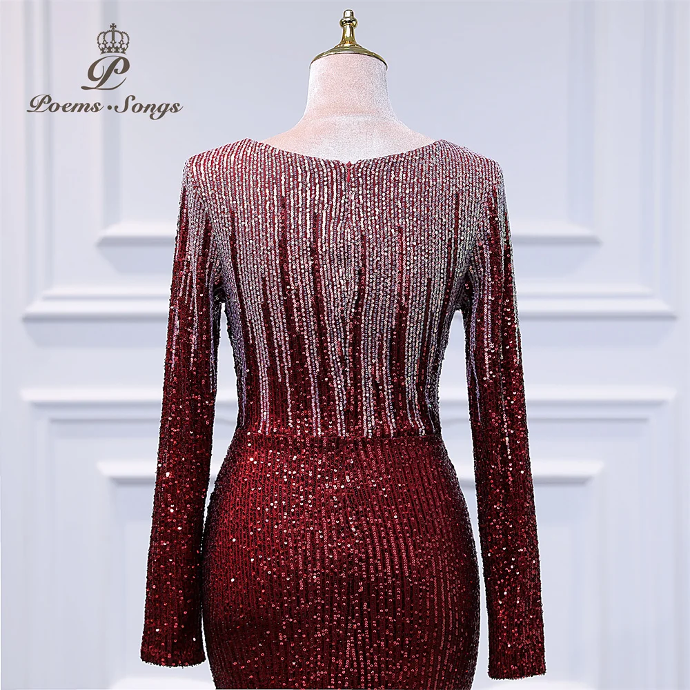 Party dress for wedding 2022 Long sleeve evening dress vestidos de fiesta robe de soiree de mariage formal dress women elegant