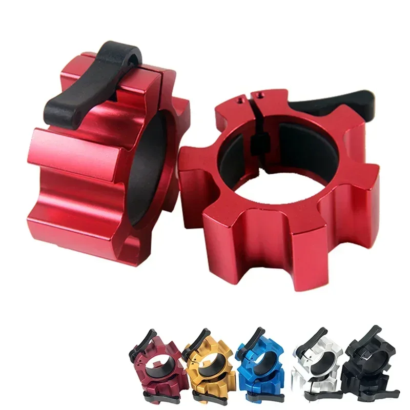 

50mm Collar Weightlifting 2 Barbell PCS Clamps Quick Bar Fitness Equipment Release Weight Barbell Locking Clamps Alloy Plates