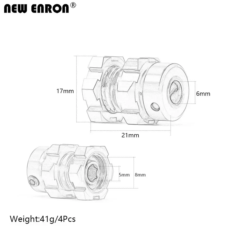 NEW ENRON #5353X Alloy 17mm Widen Wheel Hubs Hex Adaptar for RC Car 1/10 Traxxas T-MAXX E-REVO 3.3 53097 Summit Slayer Pro 4x4