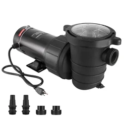 SucceBuy Above Ground Pool Pump 1HP/1.5HP/2HP Single Speed with Filter Basket for Above Ground Pools Hot Tubs Spas UL Certified