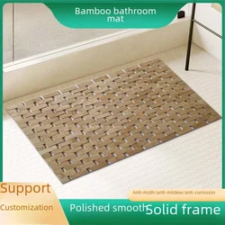 Bamboo Mats Handcrafted Woven Bathroom Kitchen Flooring Waterproof Non-Slip Bamboo Carpet Rug Entrance Mat Professional