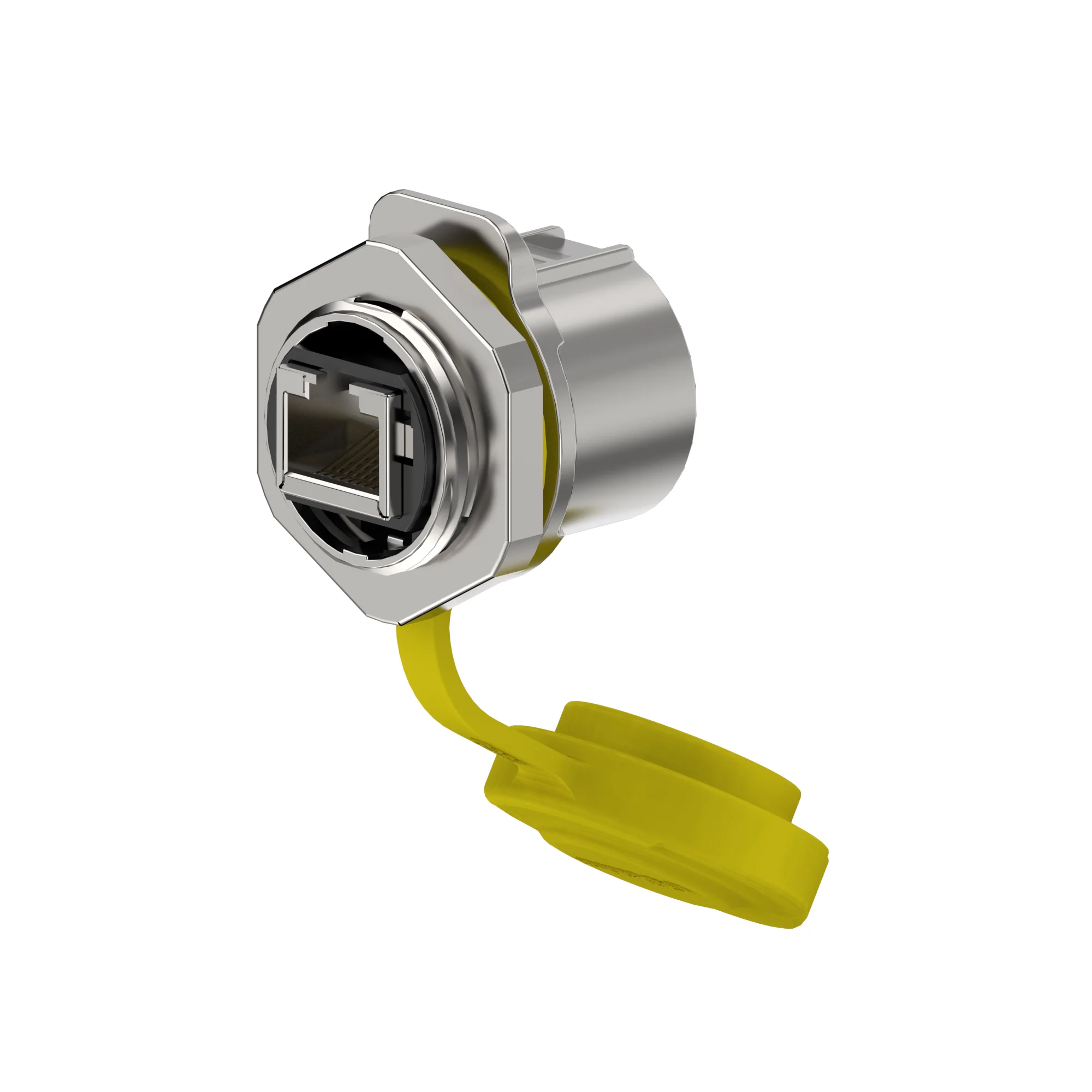 Conector impermeable LP24 RJ45, conector de fecha de aviación Circular Industrial IP68, sin Cable