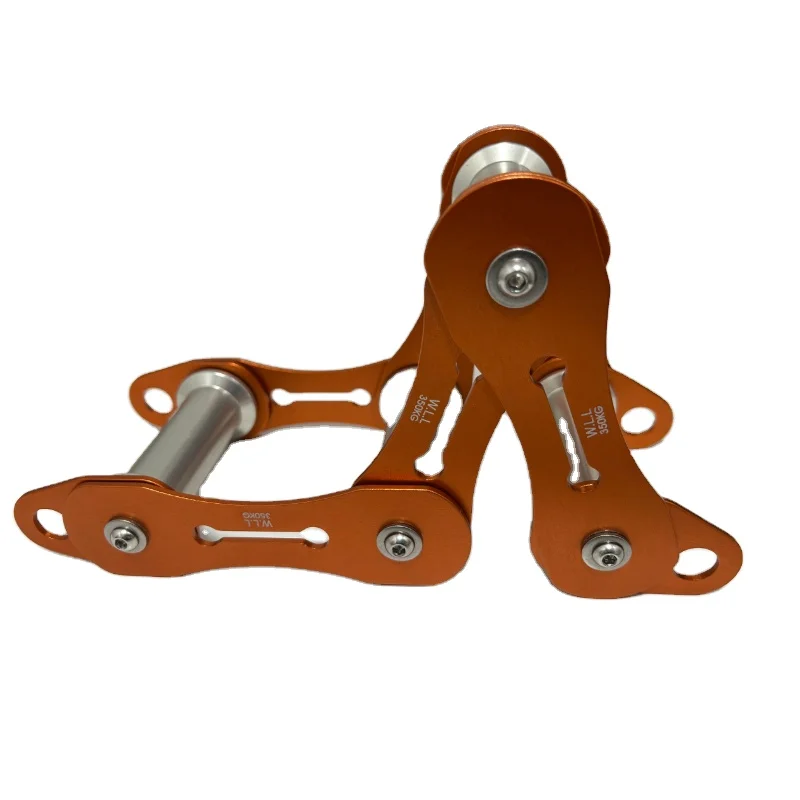 Rope Protector Retractable Fall Arrester for Outdoor Rescue Caving Aviation Aluminum Alloy 4-Slot Chain Abrasion-Resistant
