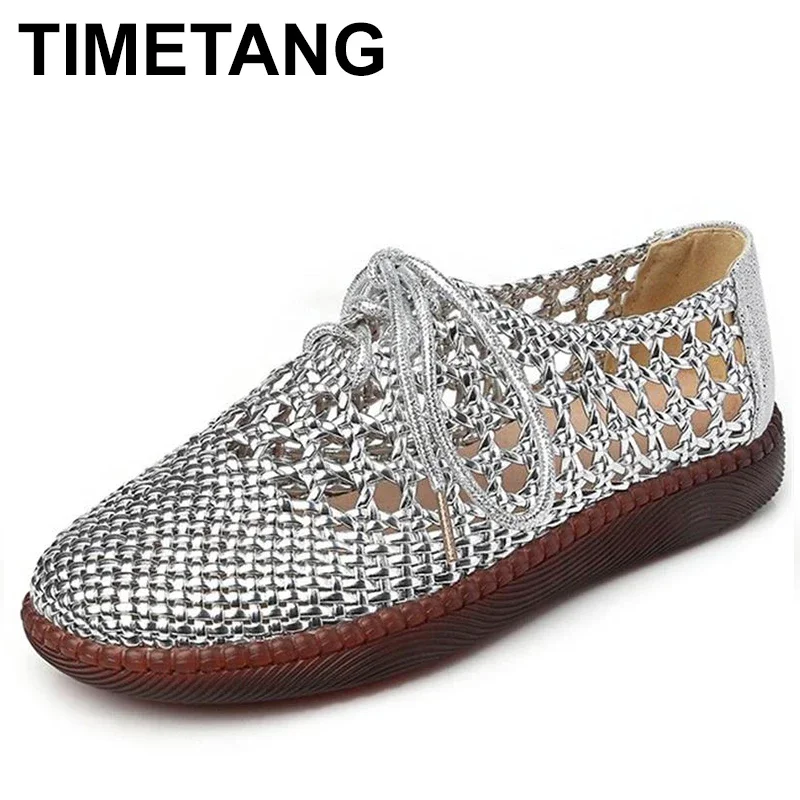 New Arrival Casual Shoes Genuine Leather Women Loafers Moccasins Fashion Slip On Cow Tendon Soft Bottom Flats Shoes Female 34~43