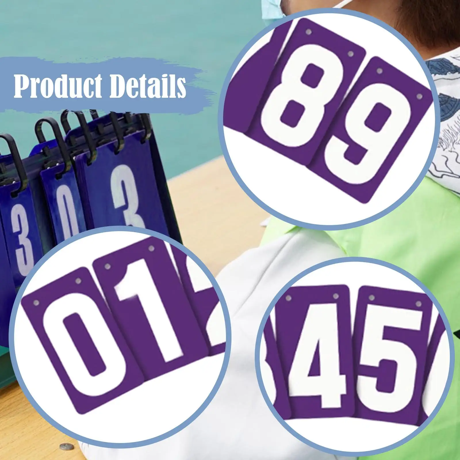 

Score Keeper Cards Accessories, Competition Flip Scoreboard Cards, Versatile Manual Score Board Cards for Tennis Cornhole