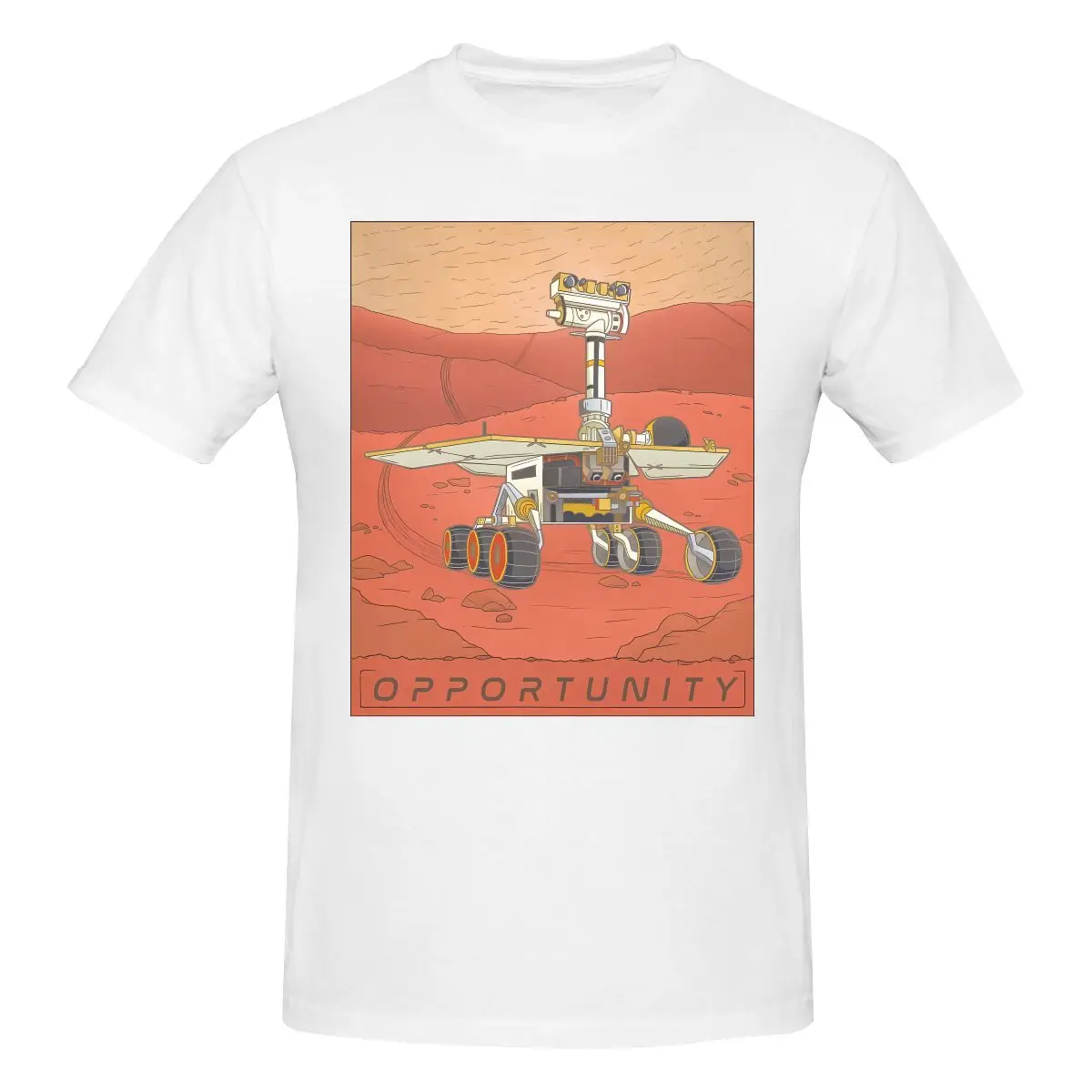 

Мужская футболка с принтом Funny Opportunity Mars Rover A Fanart Illustration, футболка унисекс