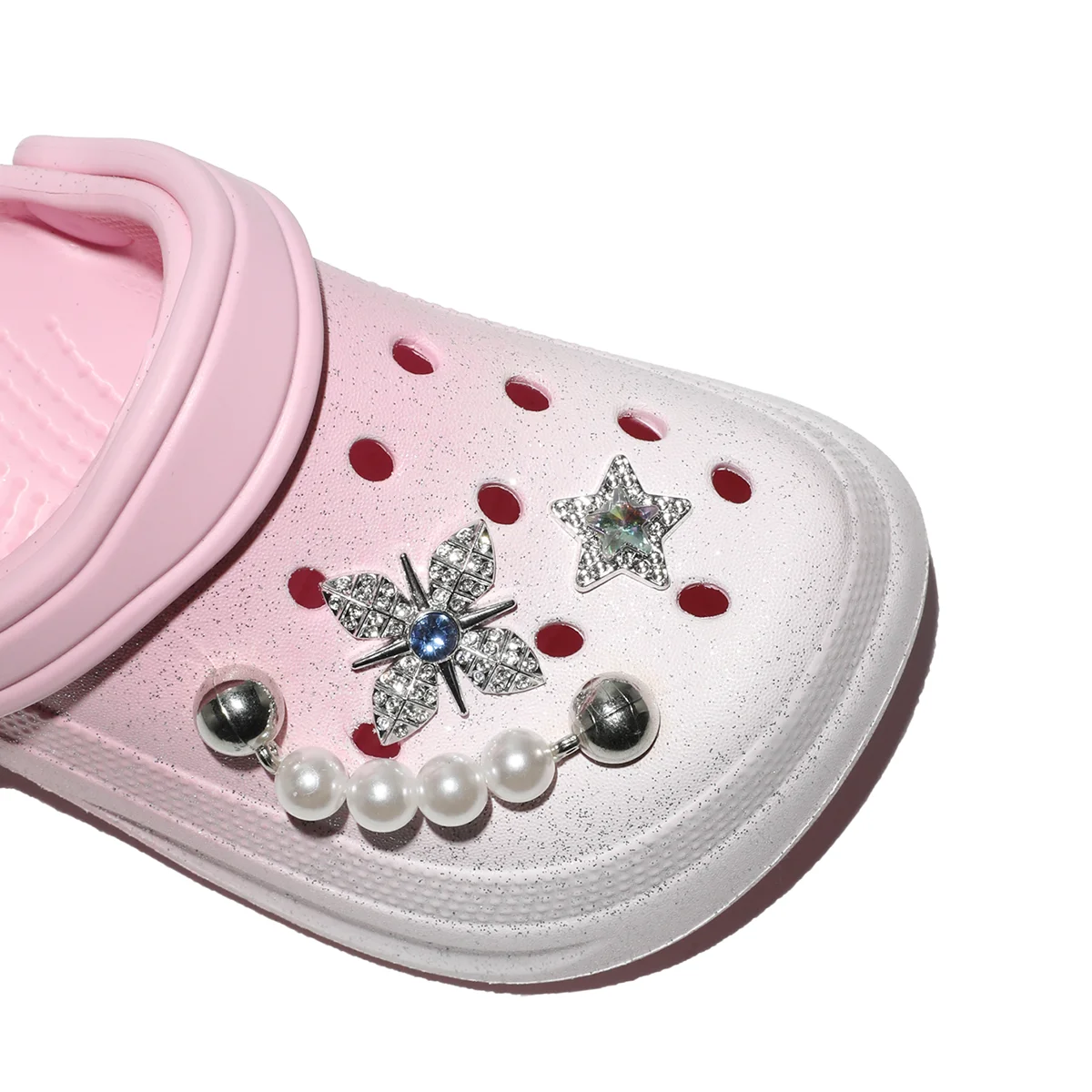 Glitzernde Clogs und Pantoletten für Kinder, leichte EVA-Gartenschuhe, rutschfeste Sandalen, atmungsaktive Slip-On-Schuhe für drinnen und draußen 168 – Detail 11