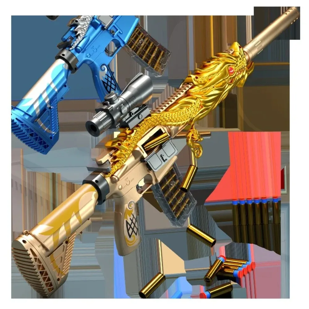 M416 Shell Ejection Soft Bullet Toy Gun Manuell geladene Angriffsgewehrmodell Outdoor-Schießspiele für Weihnachten Geburtstagsgeschenk