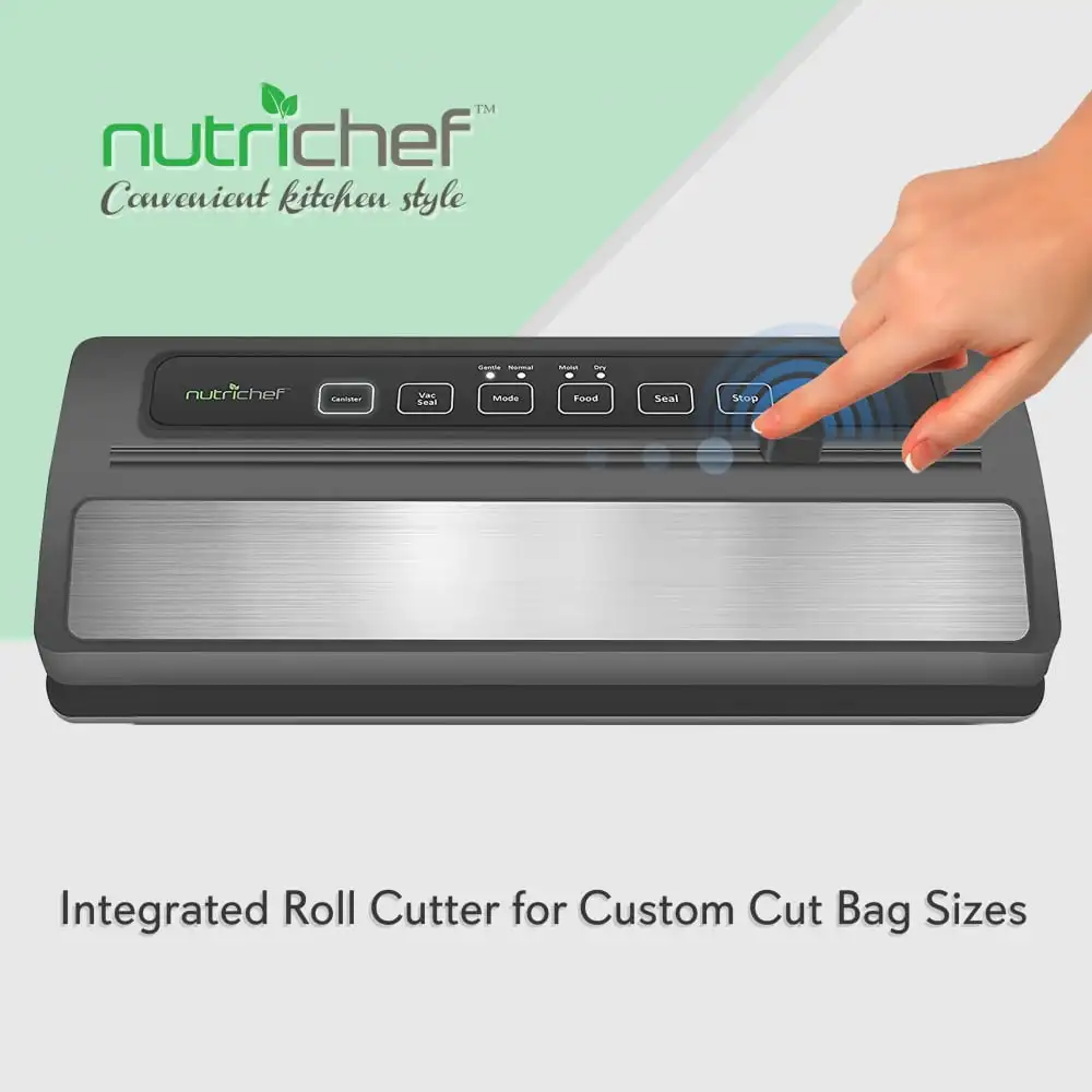 Automatic Food Vacuum Sealer Includes Reusable Vacuum Food Bags Provides Seals for Long Term Use and Durability for Many Years