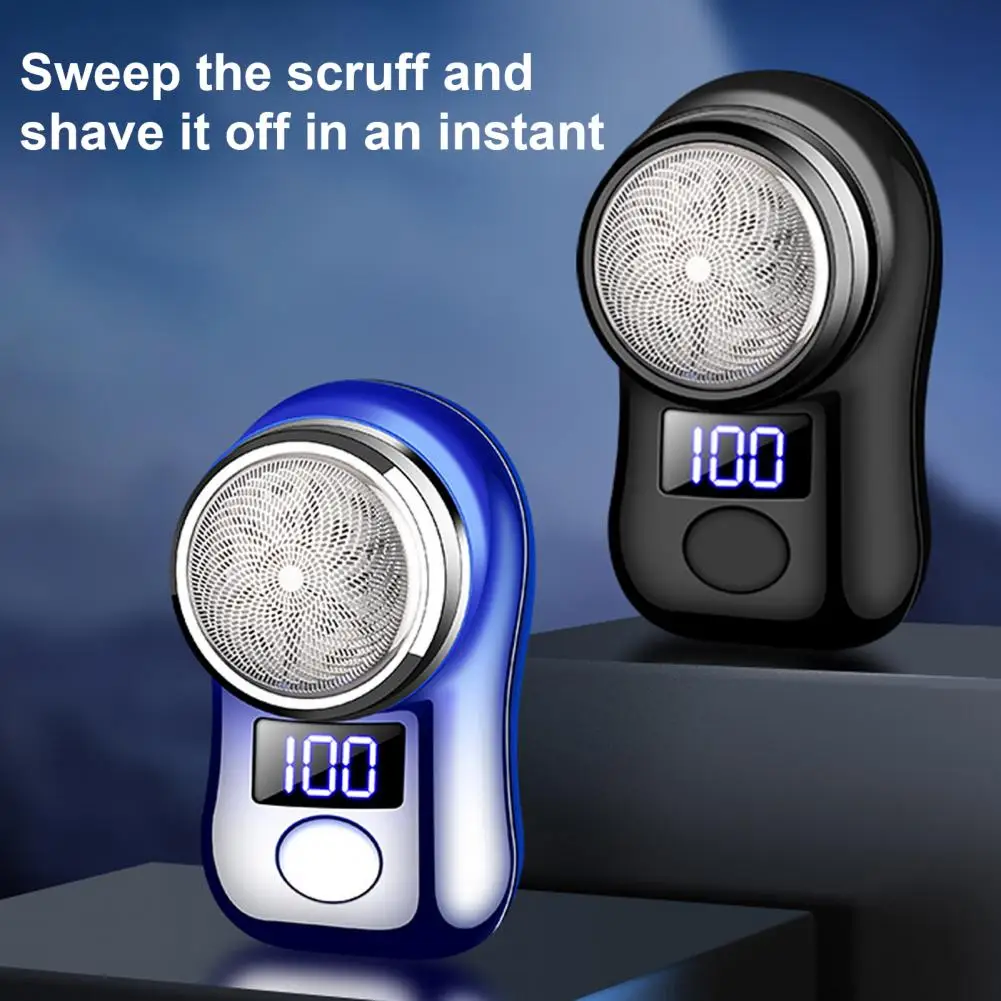 Rechargeable Men Shaver Usb Rechargeable Portable Electric Shaver with Led Battery Display for Men Waterproof Mini Travel Rotary