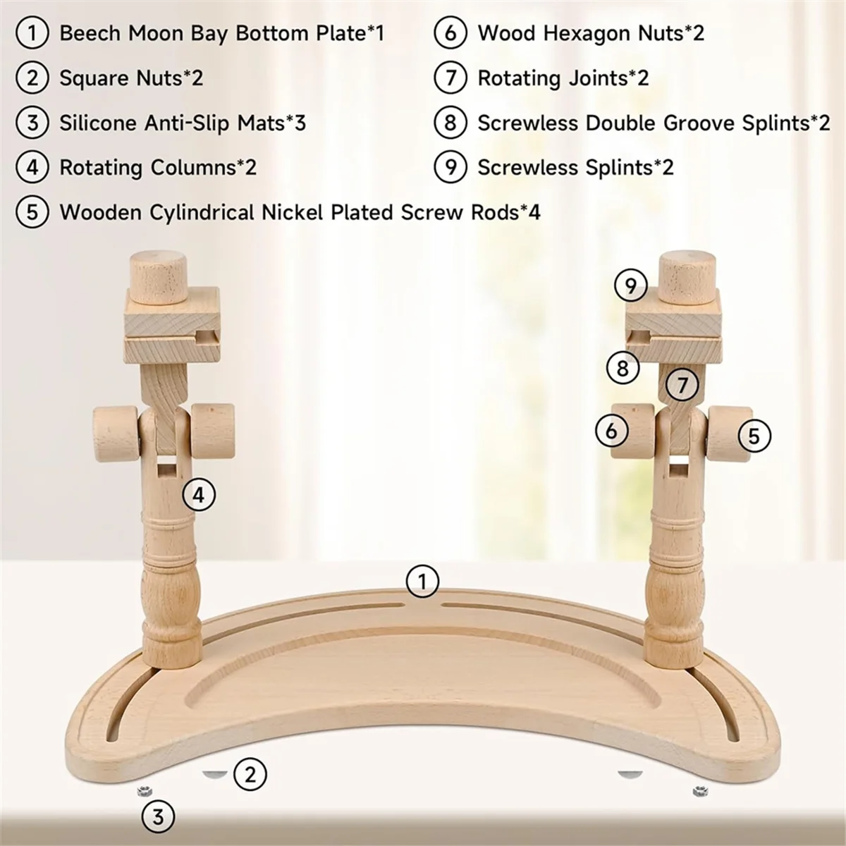 BOFOF Embroidery Hoop Stand Adjustable - 360°Rotated Embroidery Frame Stand, Embroidery Stands for Hand Work Art Craft