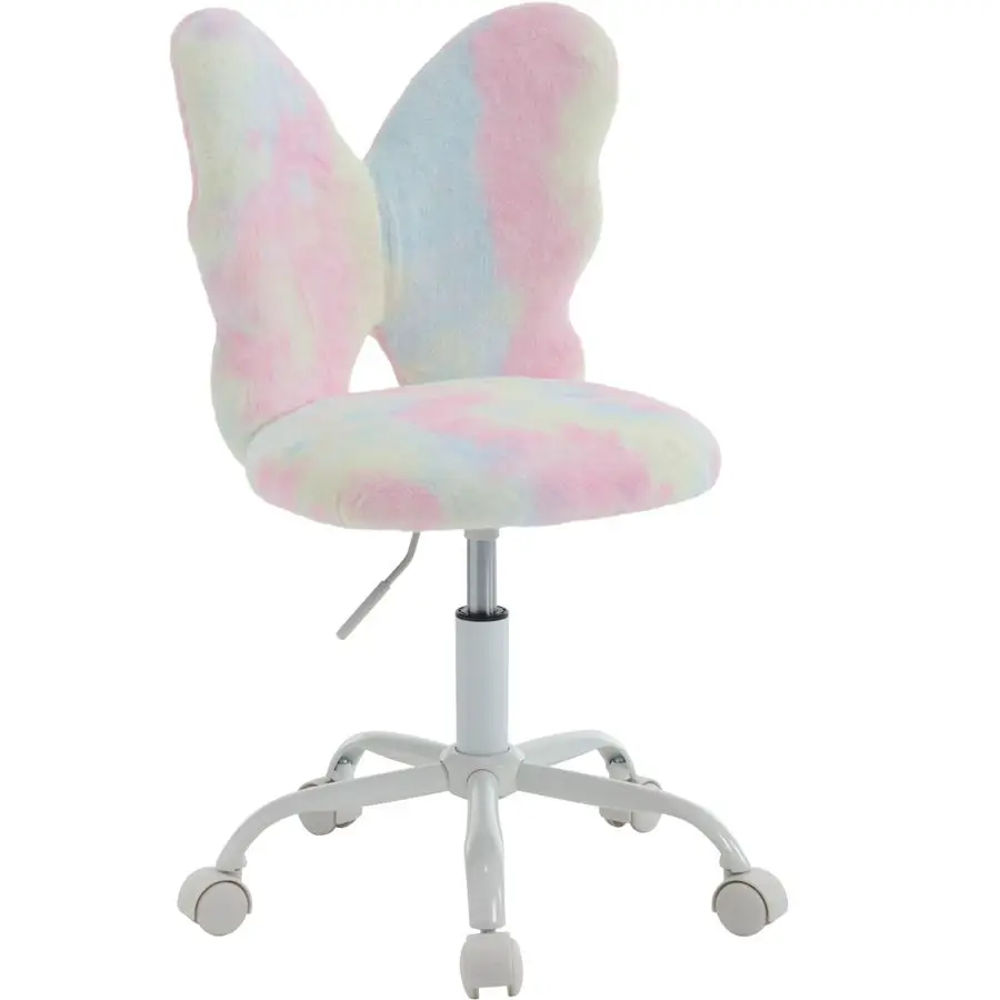 

Детские настольные стулья для девочек, студентов, учебный стул, регулируемые компьютерные стулья, пушистый поворотный офисный детский стул для чтения для дома, спальни