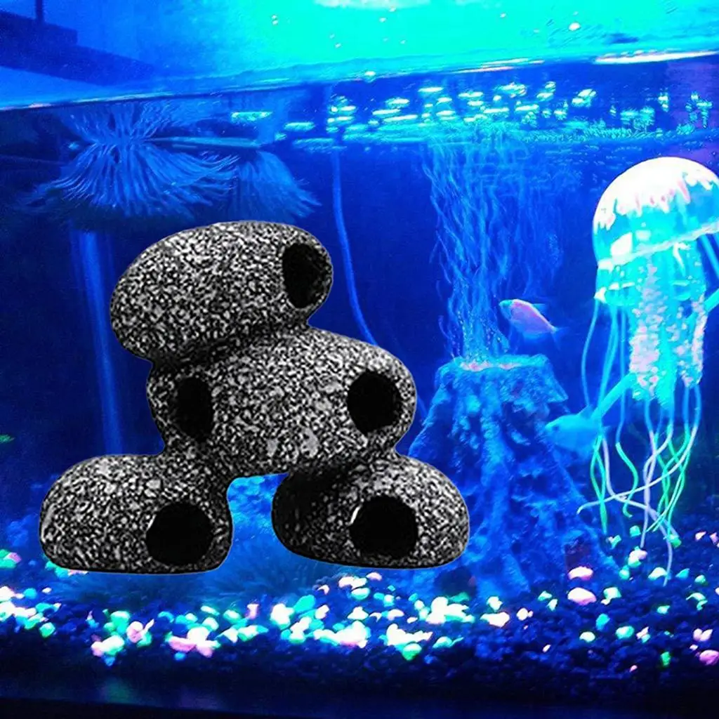 Stackable Aquarium Rock Caves Decoration, for Cichlid Hiding Breeding