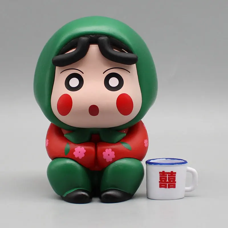 

Японские Мультяшные карандаши Shin Chan Cos сельская девочка настольные украшения Модель Кукла волнистая игра поделки подарок на день рождения для детей