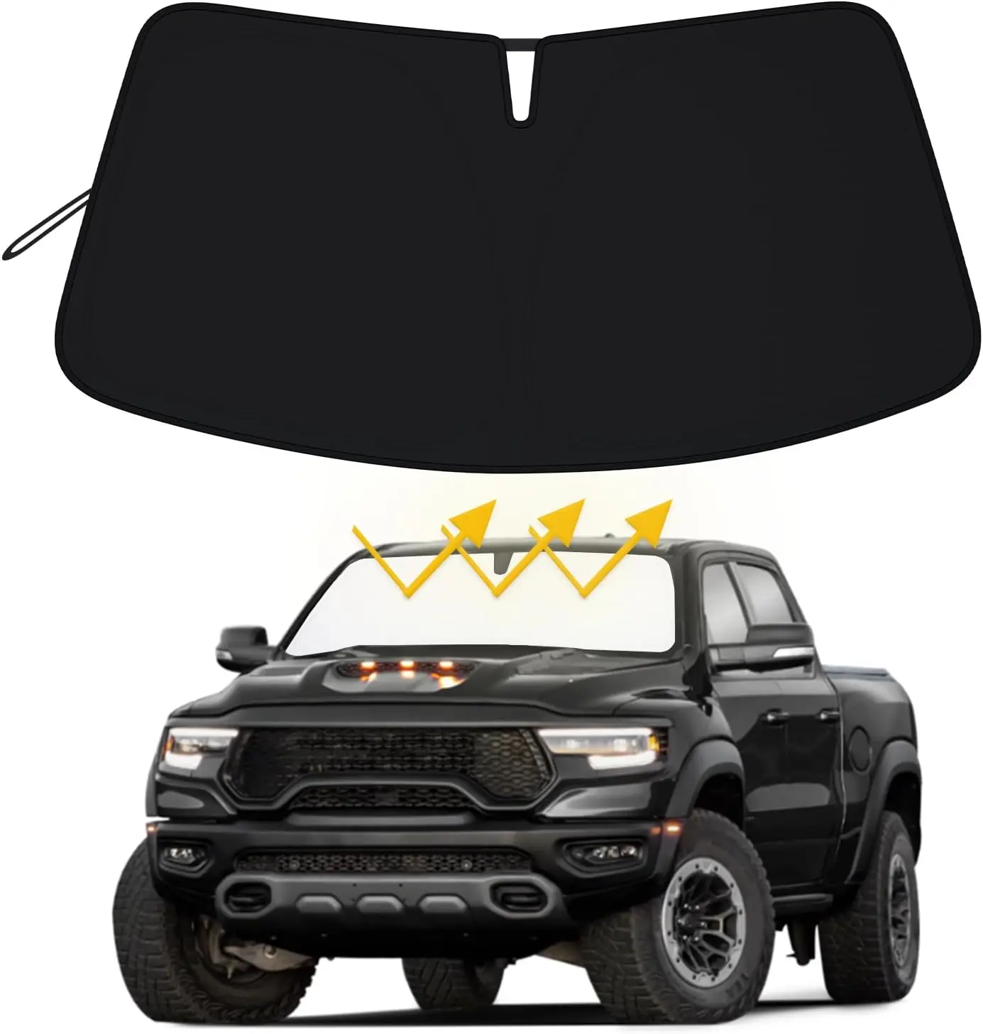 

Premium Foldable Sun Shade for Dodge RAM Trucks, Blocks UV Rays with Reflective Material