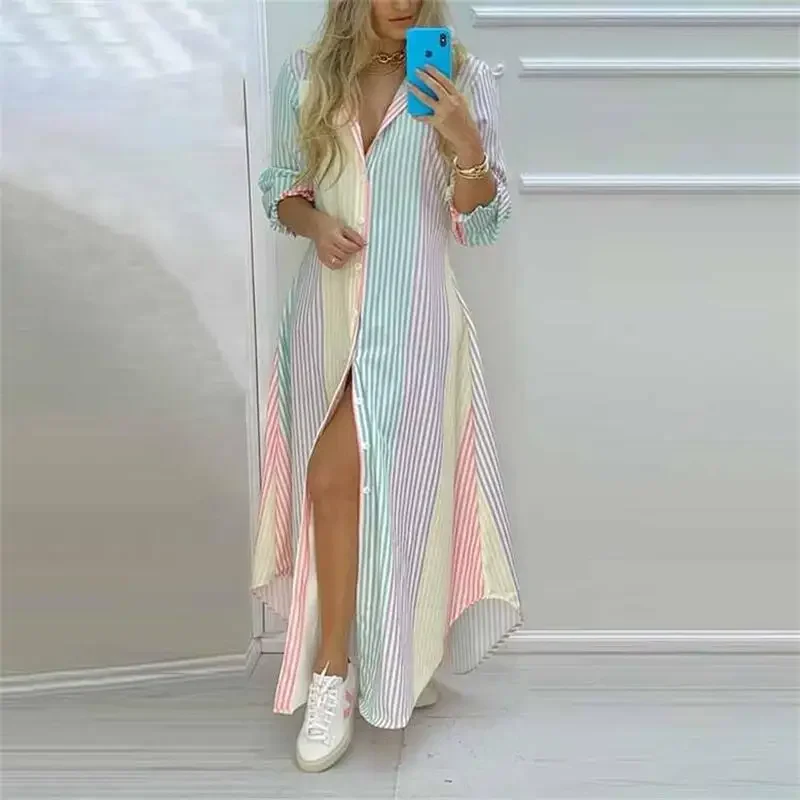 2024 Summer Long Boho Dress Women Fashion Elegant Casual Beach Dress Office Maxi Dresses for Woman Robe Femme ropa de mujer