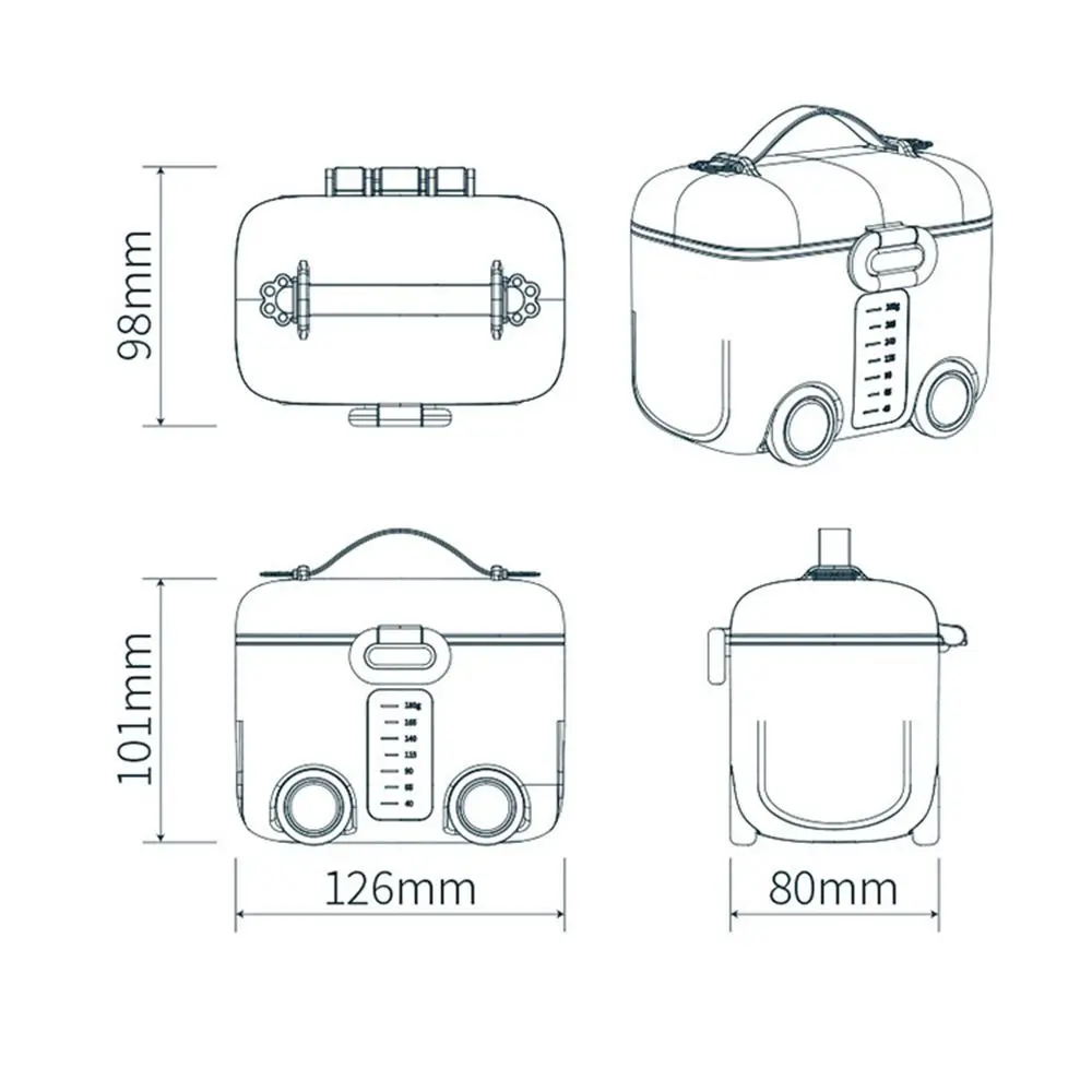Mini Portable Safe Milk Powder Box Storage Case Sealing Moist Proof Dispenser Baby Milk Powder Dispenser