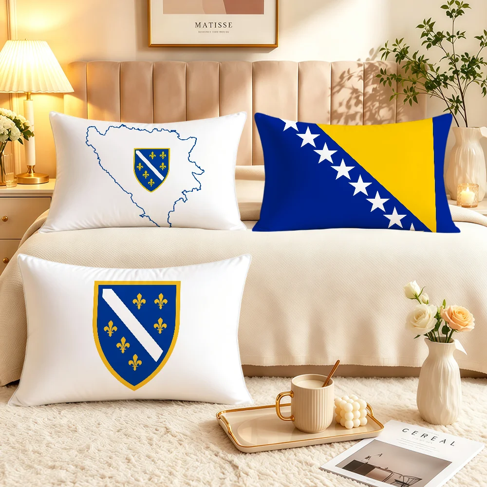 Bosnia and Herzegovina 1992-1998 Flags soft Rectangle Pillowcover Home Sofa living Room Decor Dorm bed hogar Pillowcase gift