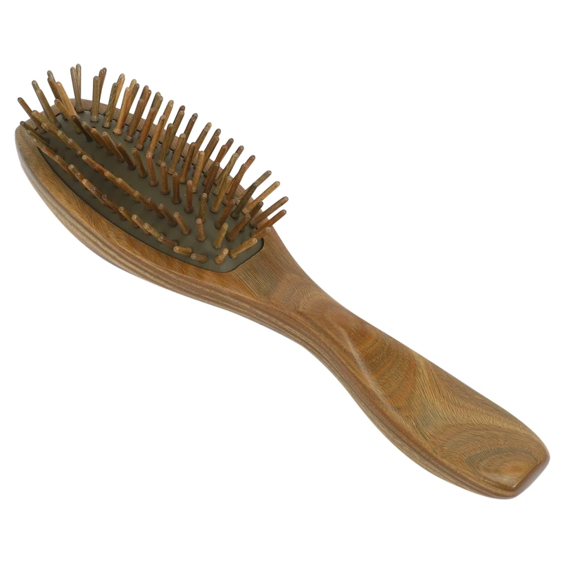 Brosse à cheveux en bois de santal, poignées naturelles faites à la main, peigne de massage, avec boîte cadeau