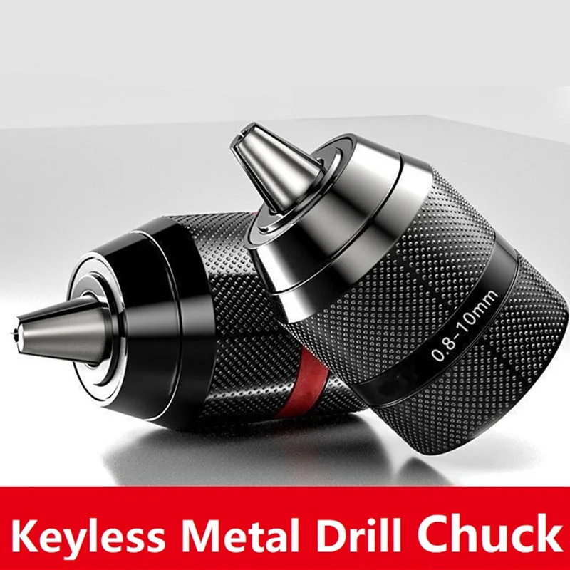Auto Bloqueio Metal Chuck Broca Keyless 10 mm 13 mm Mudança Rápida Conversão Chave Adaptador Unf Impacto Martelo Elétrico